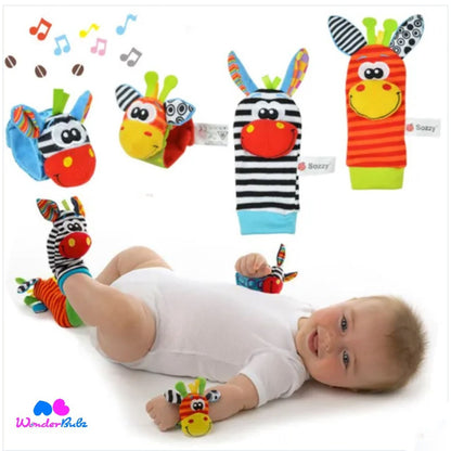 Sensory Rattle Toy Set- Giraffe Zebra